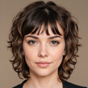 Shag with Micro Bangs and Loose Curls