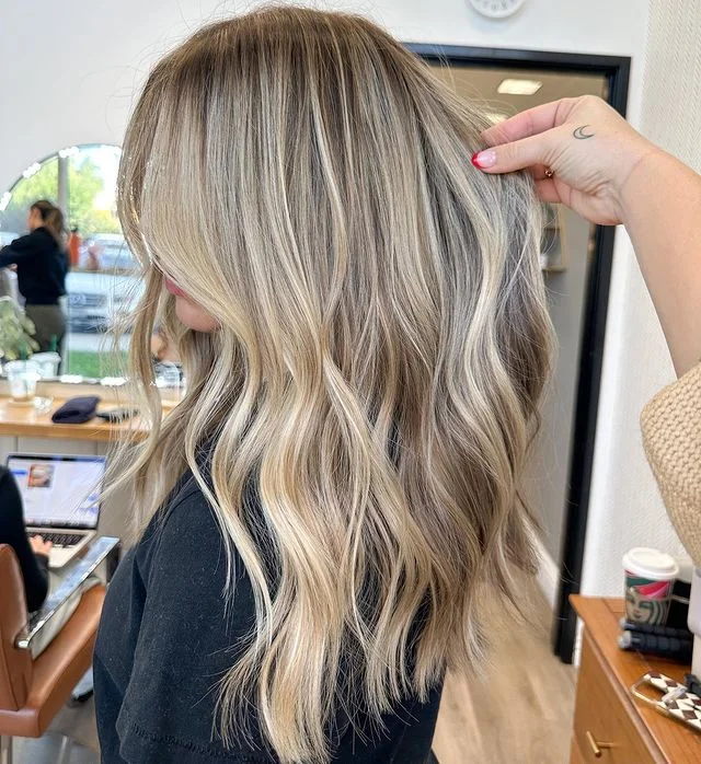 Ash Blonde Wavy Lob