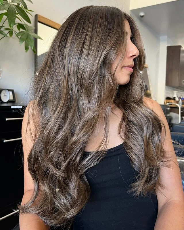 Cool Ash Brown Layers with Subtle Waves