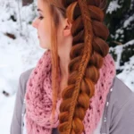 Floral Fishtail Braid with Waves