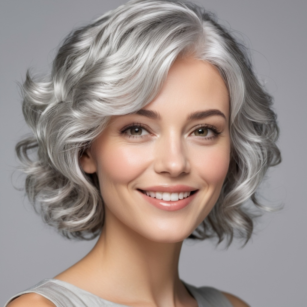 Forward-Brushed Silver Pixie