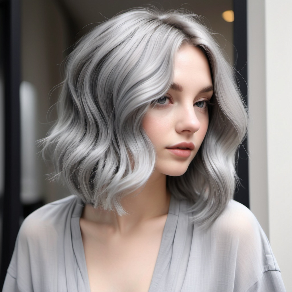 Full-Body Dove Gray Silver Lob