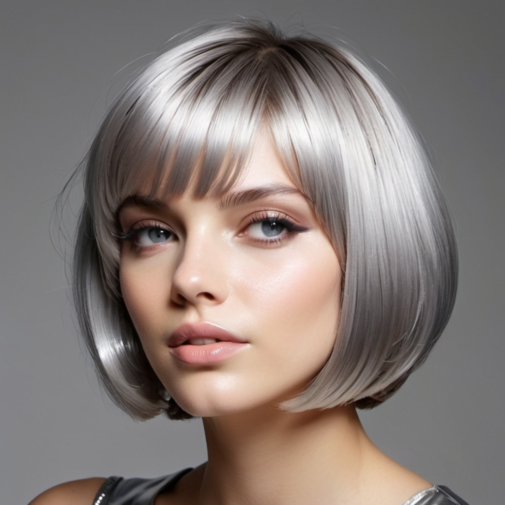 Glossy Silver Bob