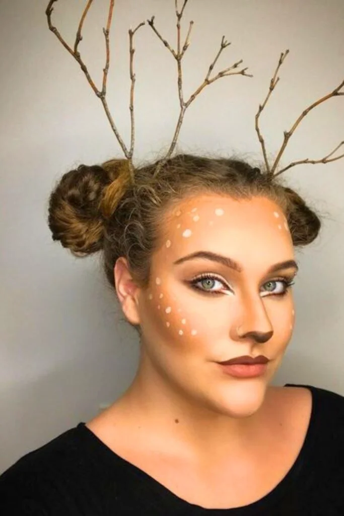 Playful Space Buns with Reindeer Vibes