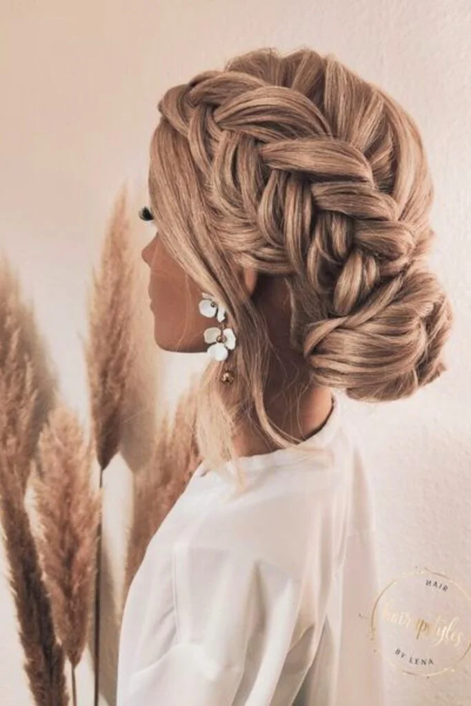 Side-Swept Fishtail Updo