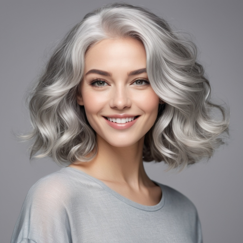 Silver Bob with Pastel Hints