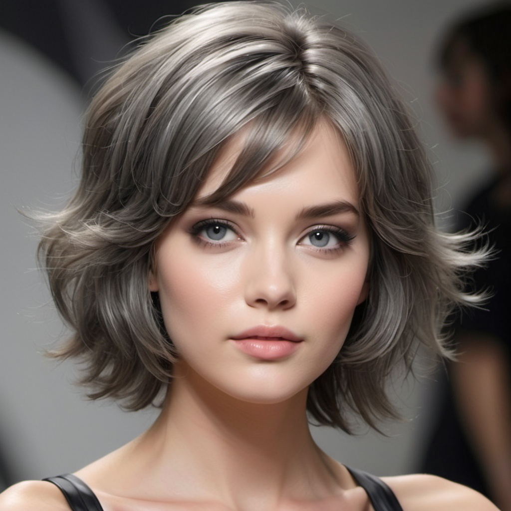 Sleek Silver Lengths with Side Part