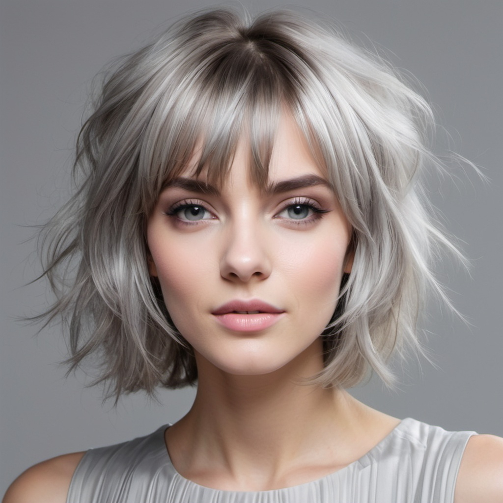 Wispy-Banged Silver Lob