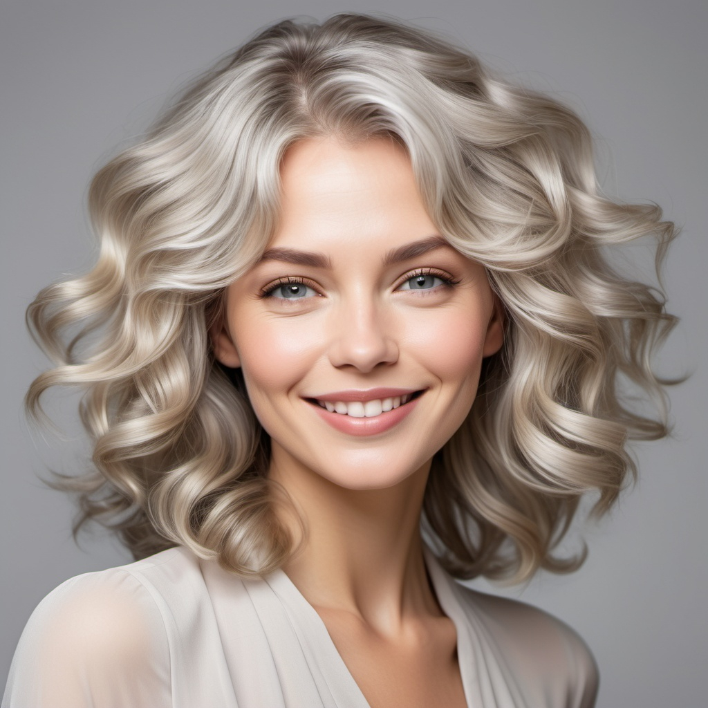 Wispy Silver-Blonde Waves