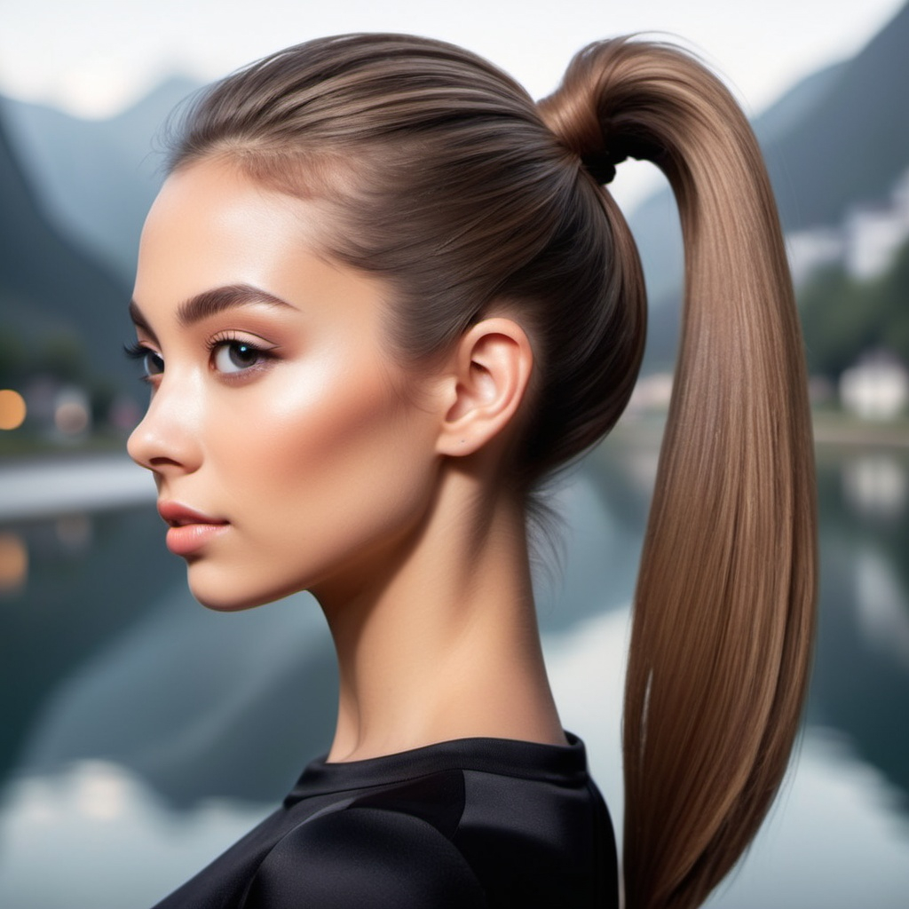 Sleek Low Ponytail with Volume