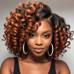 Golden Autumn Curls Gorgeous Fall Hairstyles for Black Women