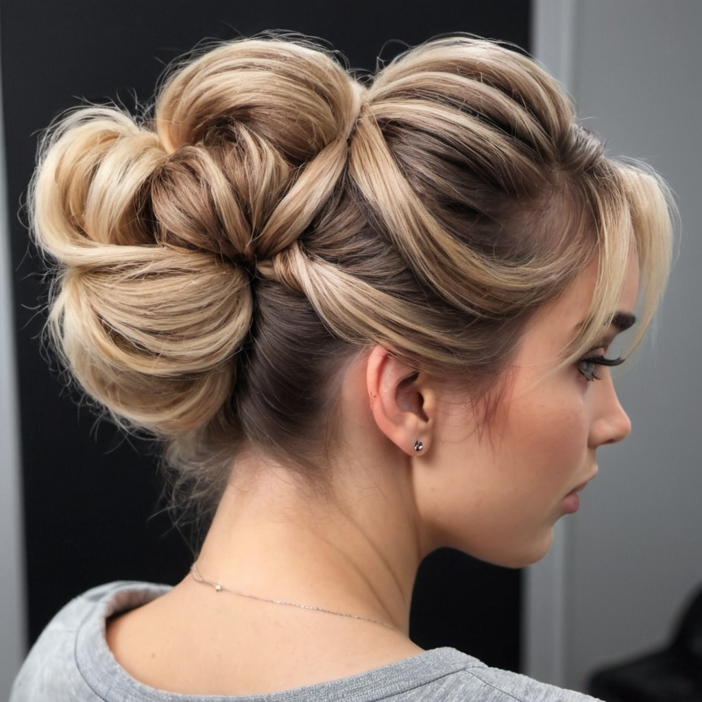 Messy Bun with a Twist