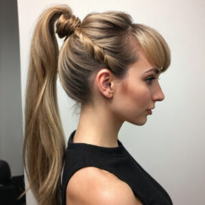 High Ponytail with Braided Detail