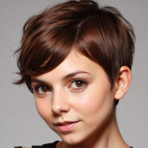 Chestnut Brown Pixie hairstyle