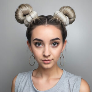 Playful Space Buns Hairstyle