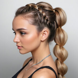 Chic Braided Ponytail Style