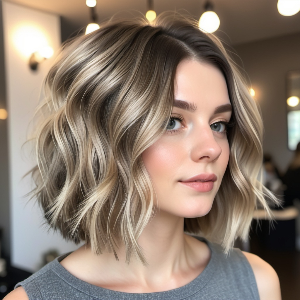 Textured Lob Hairstyle