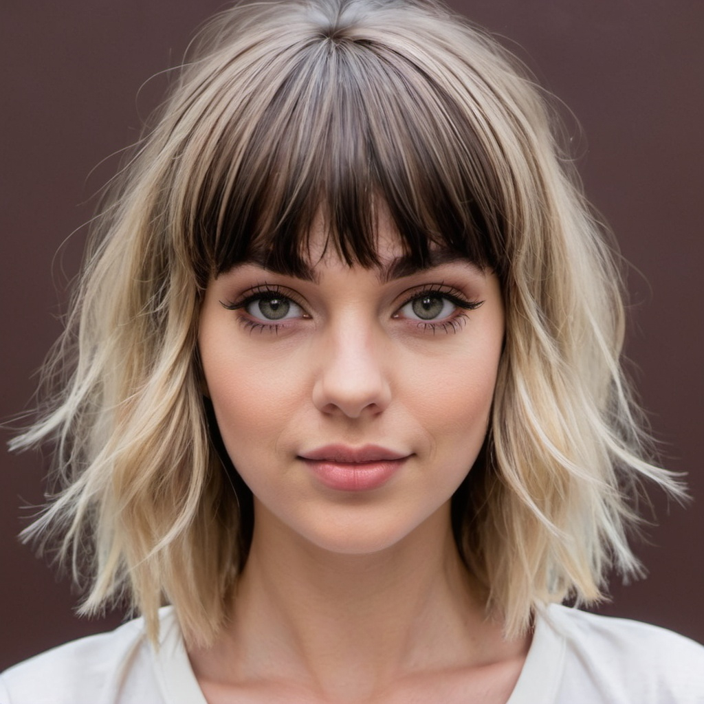 Face-Framing Layers with Micro Bangs