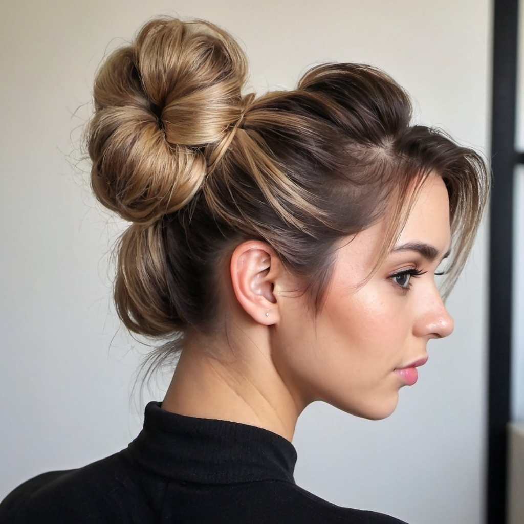 Messy Bun with a Twist