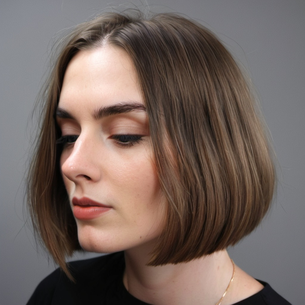 Classic Blunt Lob Hairstyle