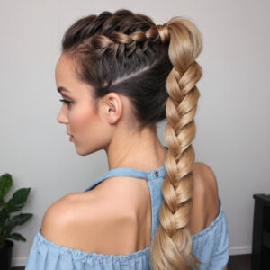 Chic Braided Ponytail Style