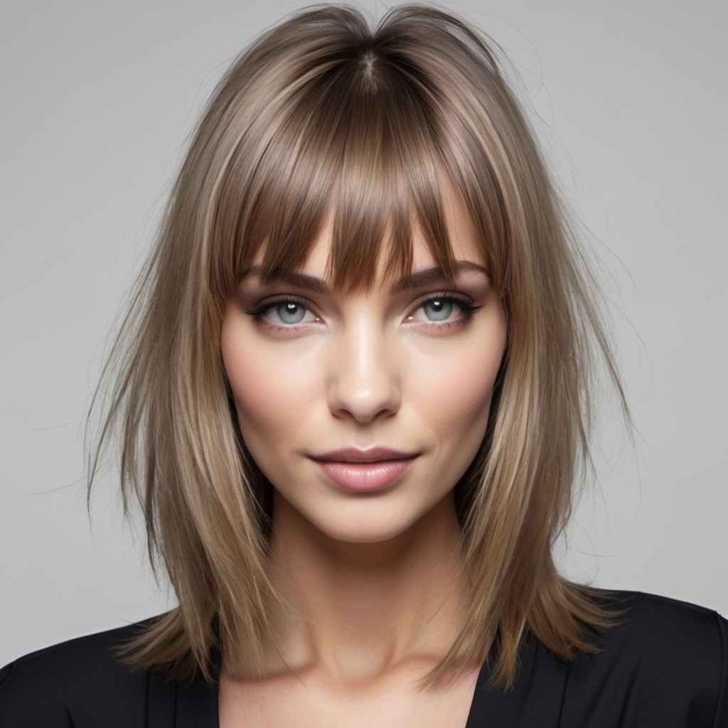 Sleek Layers with Wispy Fringe