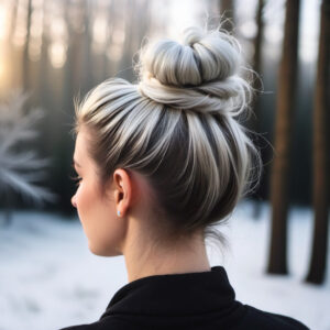 Frosty Mornings Top Knot Style