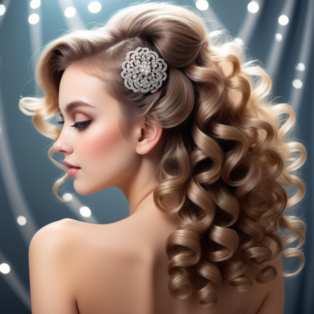 Soft Curls with Sparkling Pins