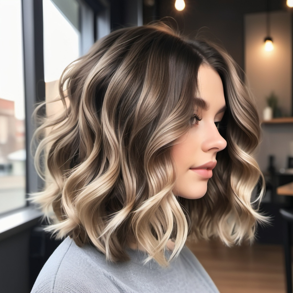 Wavy Lob Hairstyle