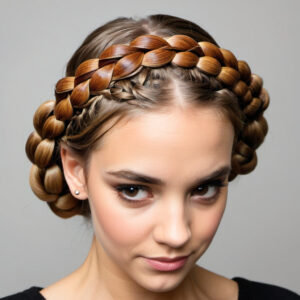 Hazel Nut Braided Crown