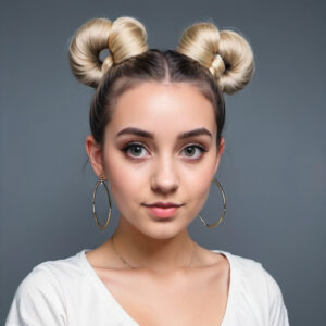 Playful Space Buns Hairstyle