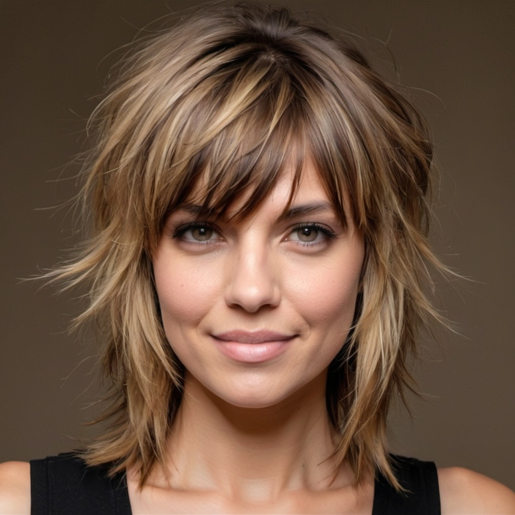 Choppy Layers with Side-Swept Bangs