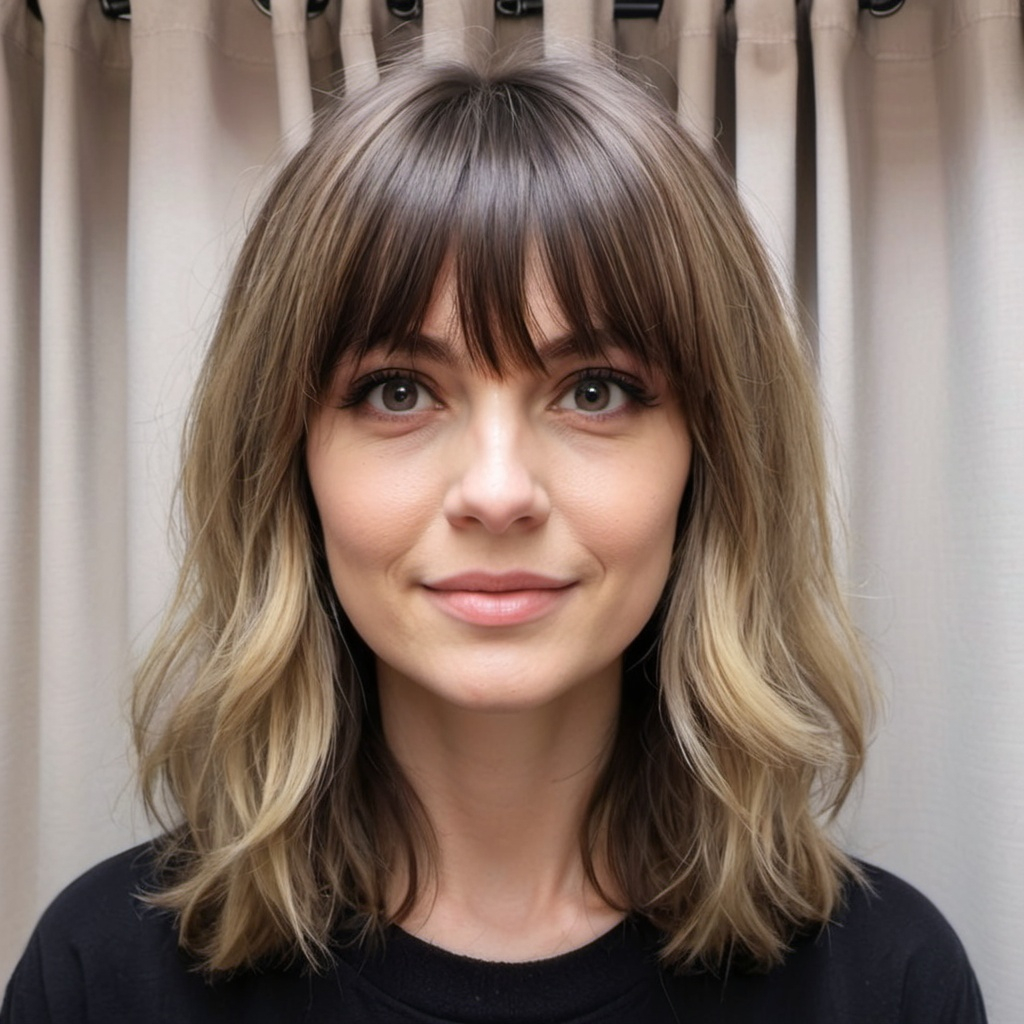 Soft Layers with Curtain Bangs