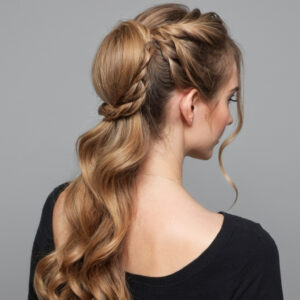 Twisted Half-Updo Style