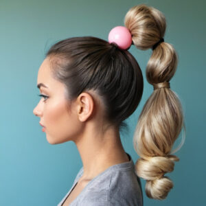 Bubble Ponytail style