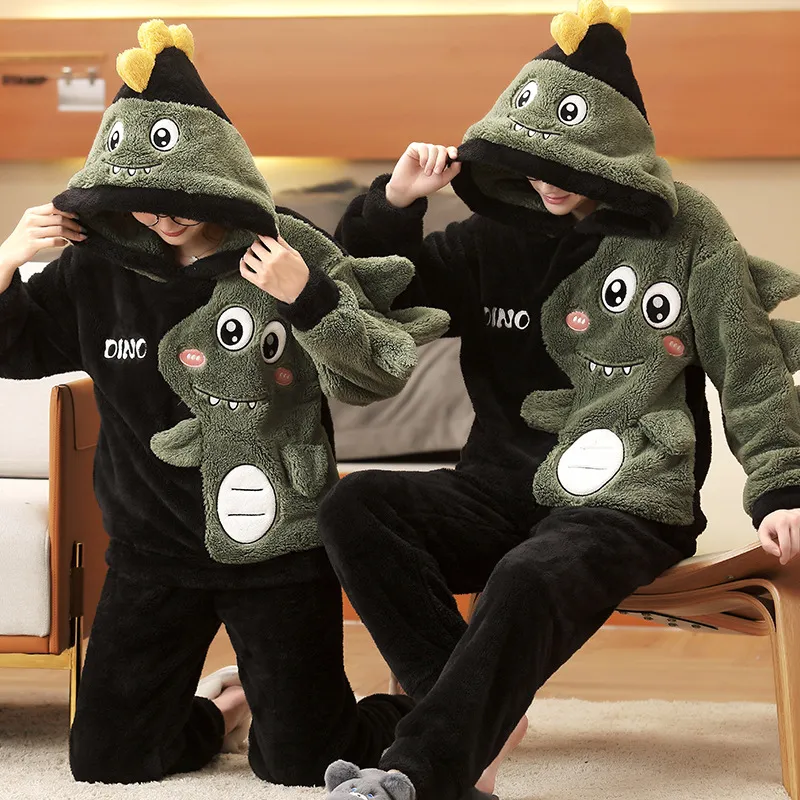 Dinosaur Plush Winter Pajamas