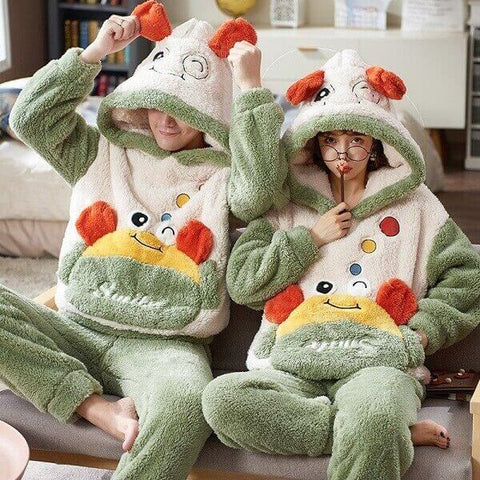 Kigurumi Crab Hoodie Couple Pajamas