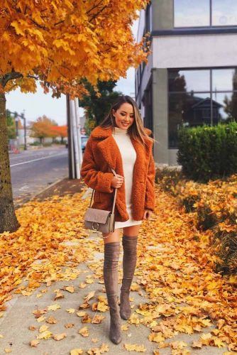 Rust Teddy Coat Outfit